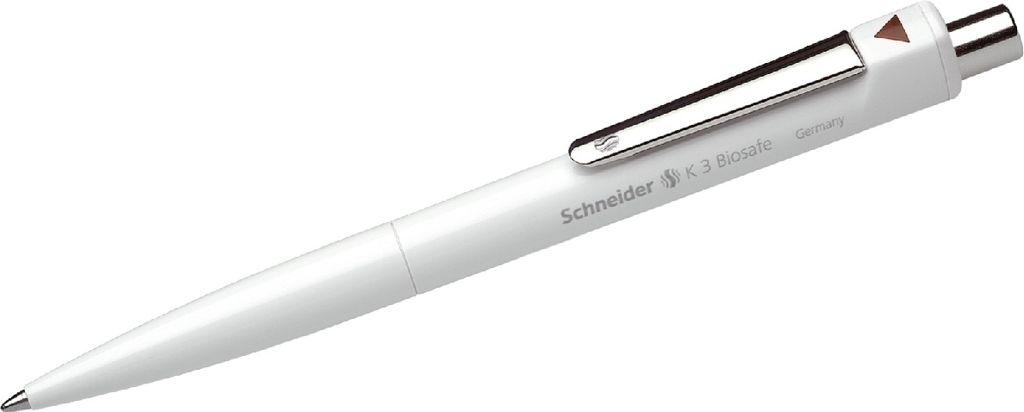 Kugelschreiber K 3 Biosafe Druckmechanik M braun Schaftfarbe: weiß Packung mit 10 Stück