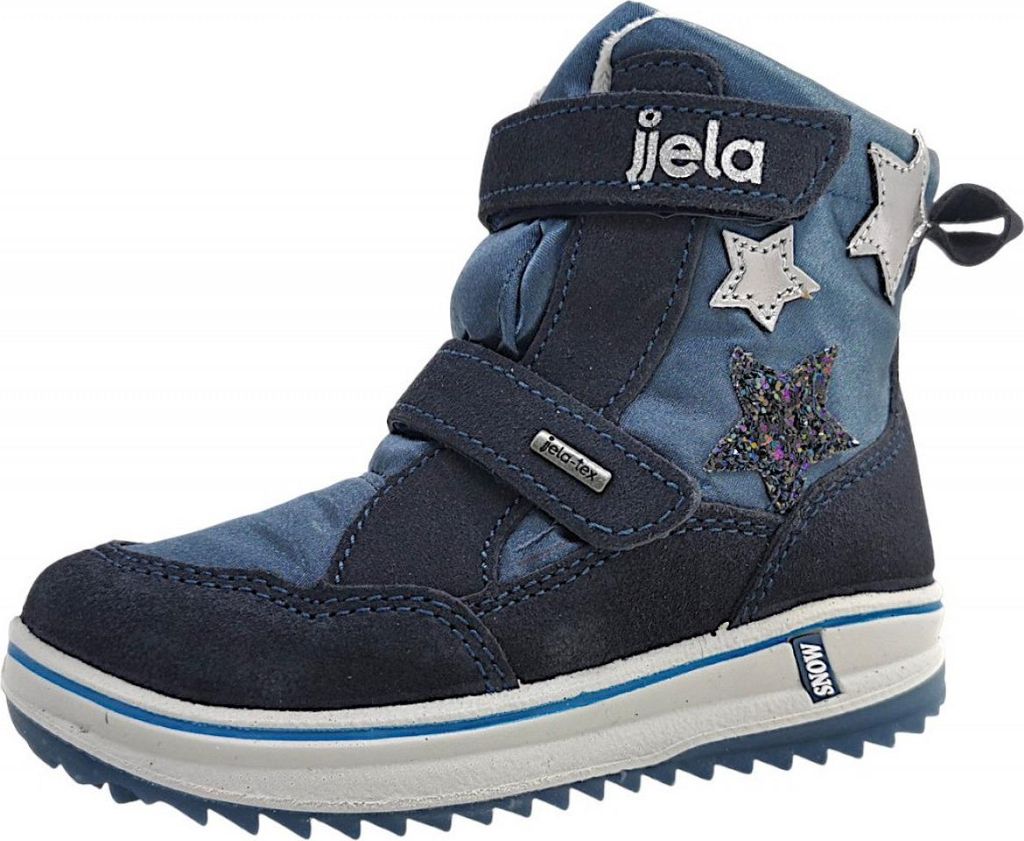 Jela Kinderschuhe Mädchen Winterstiefel Klettschuh Blau Freizeit, Schuhgröße:30 EU