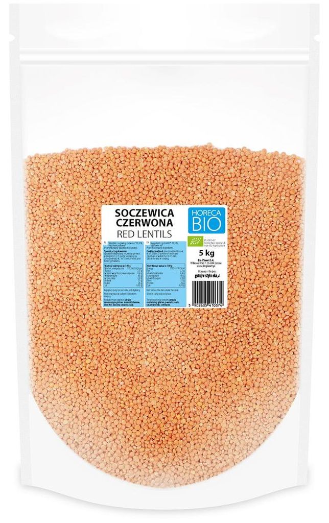 SOCZEWICA CZERWONA BIO 5 kg - HORECA (BIO PLANET)