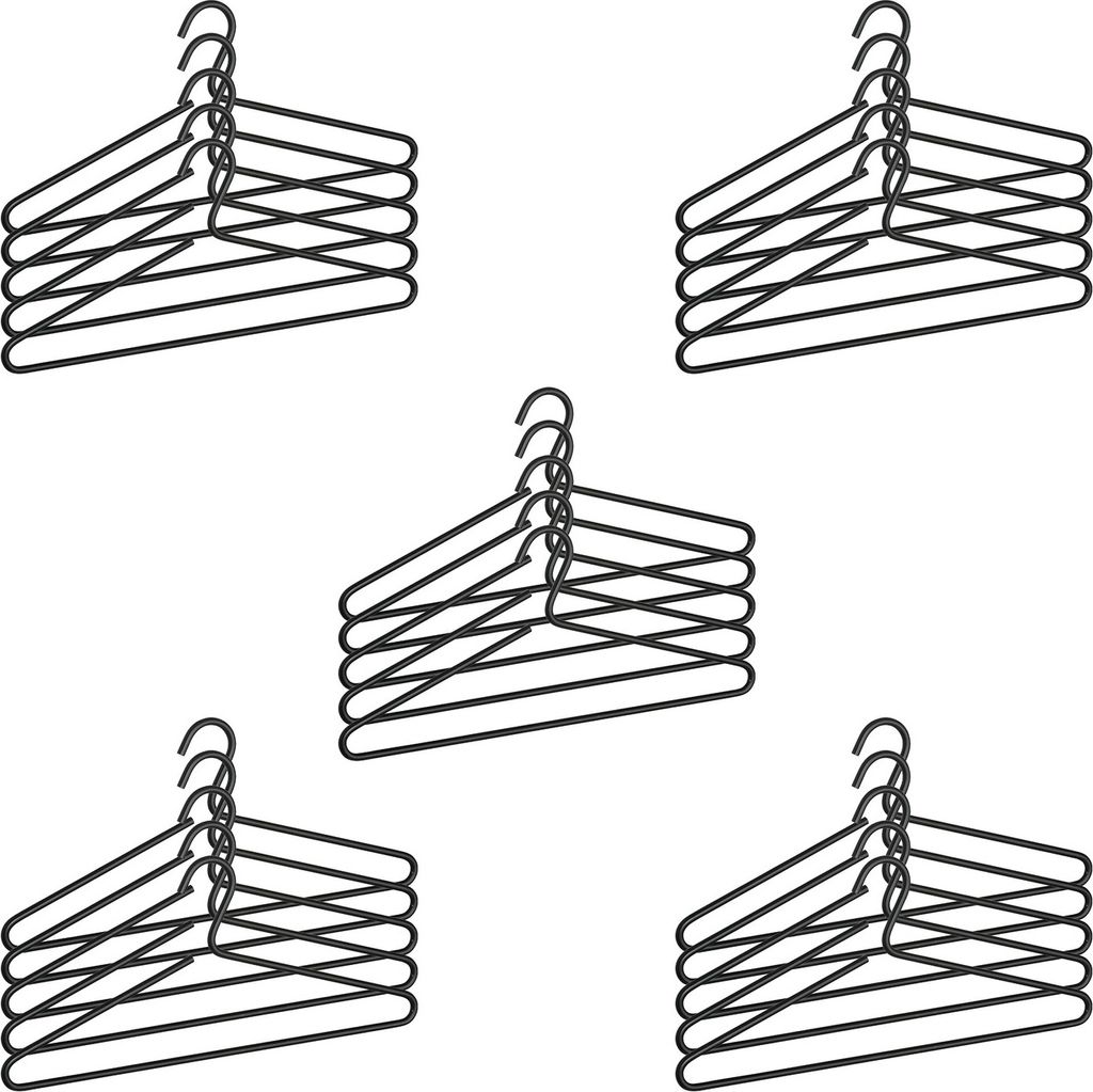 WENKO 25er Set Kleider Bügel Hemden Blusen Garderoben Hosen LUX Aluminium Wäsche