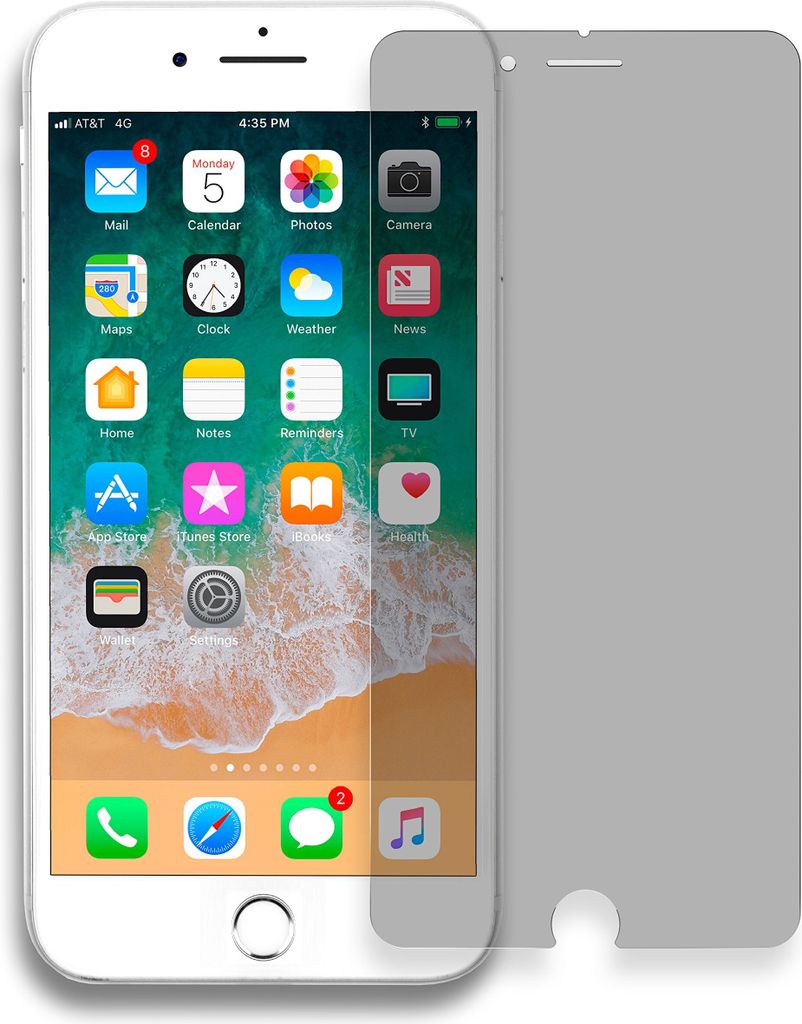 Sichtschutzfolie iPhone 7 Plus 8 Plus Anti Spy Privacy 9H Full Screen