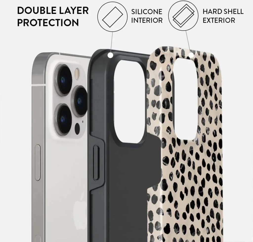 Coque iPhone 15 Pro Max Tough Double Couche Design Almond Latte