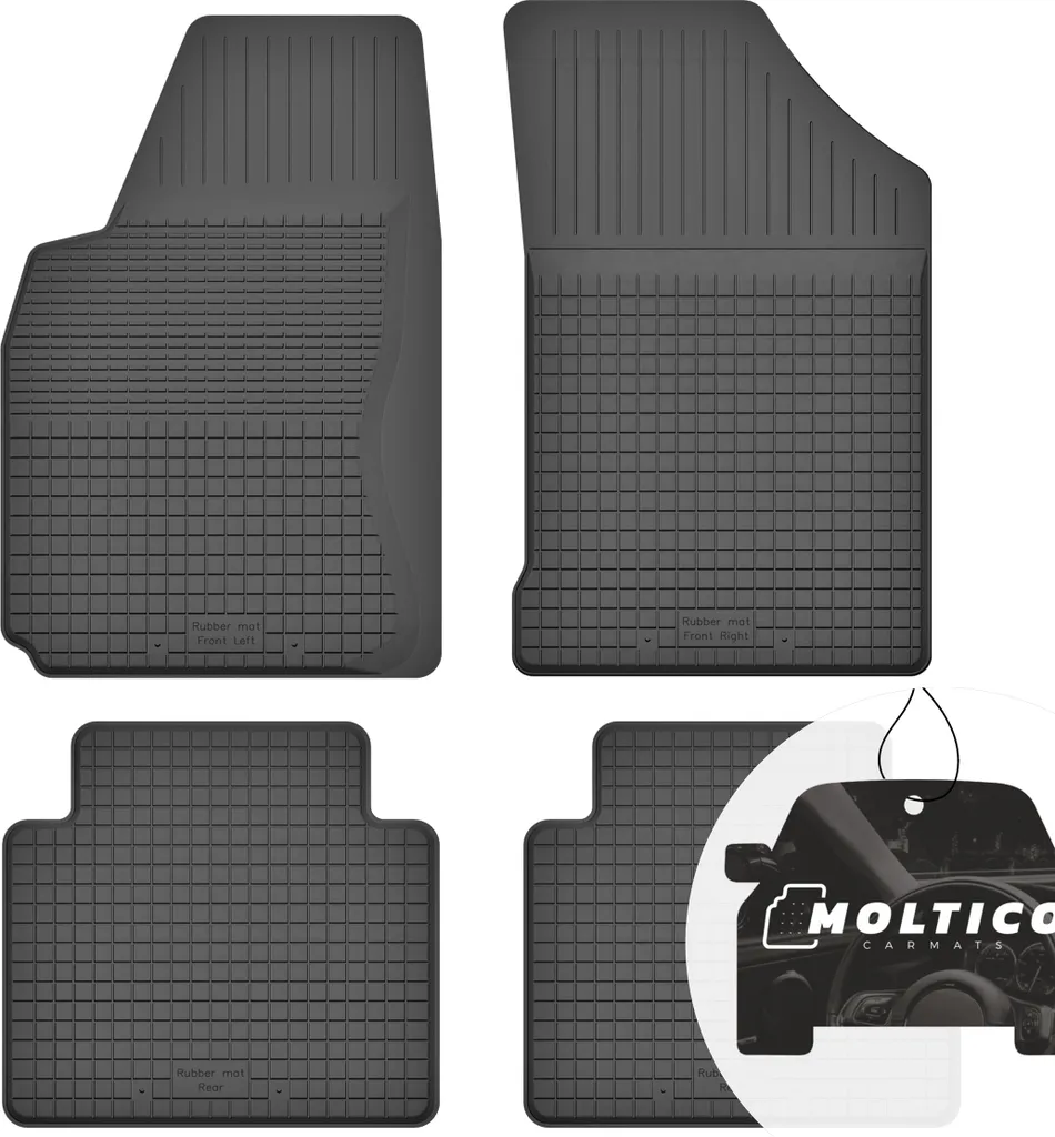 Tappetini in gomma con bordo tappetini per auto tappetini in gomma per auto set di 4 pezzi - adatto a Nissan Quest II 1999-2002