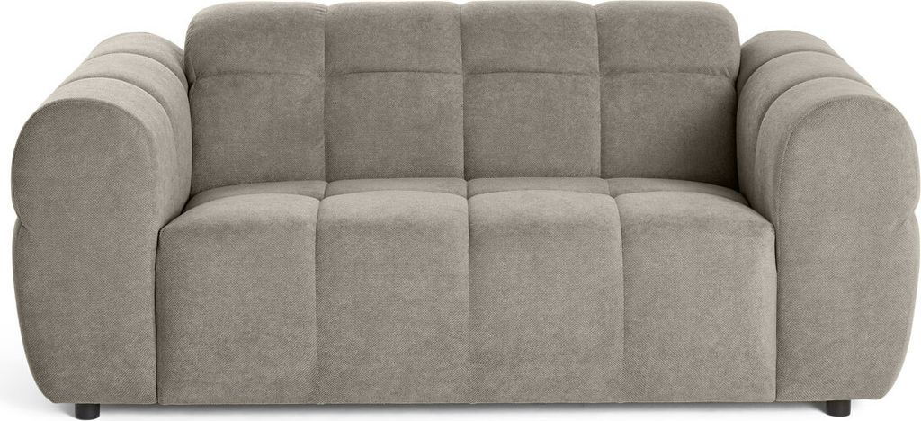 Lisa Design Ray - 2-sitzer einzelsofa aus strukturiertem Stoff , Grau