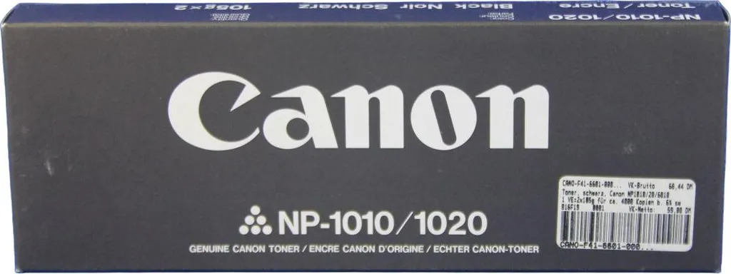 Toner noir Canon NP-1010 réf 1369A002-A pour photocopieurs de bureau