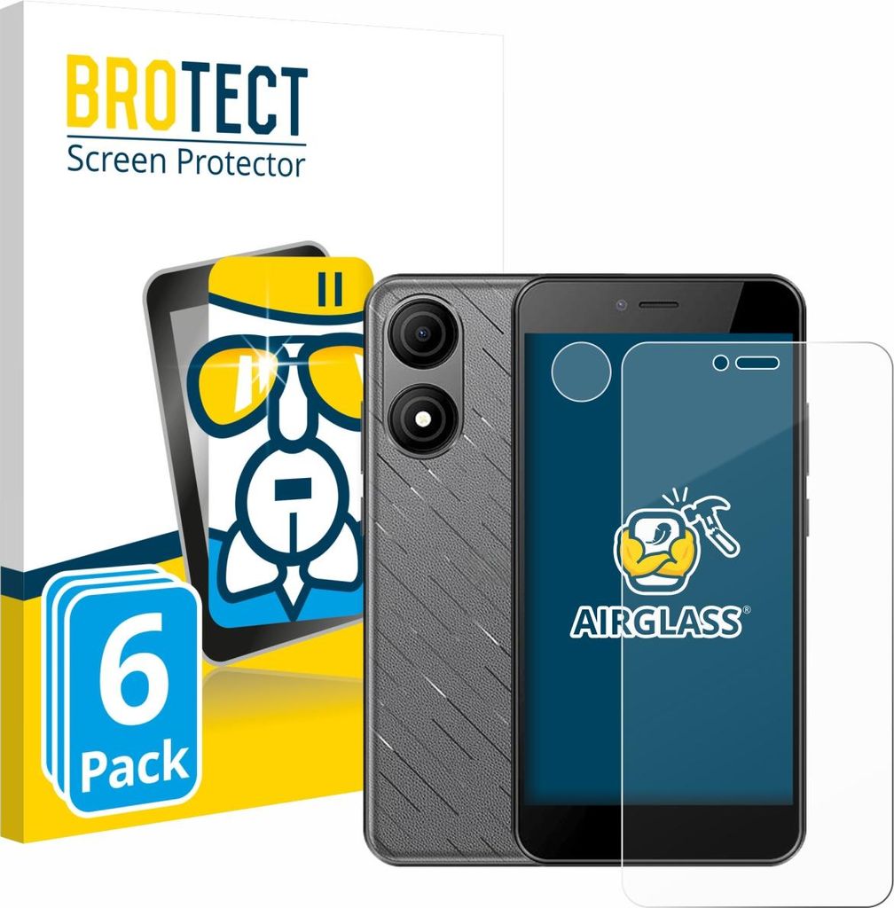 6x BROTECT Schutzglas für HTC Wildfire E5 Life (Display+Kamera) Schutzfolie Panzer Folie Glas Display Schutz klar
