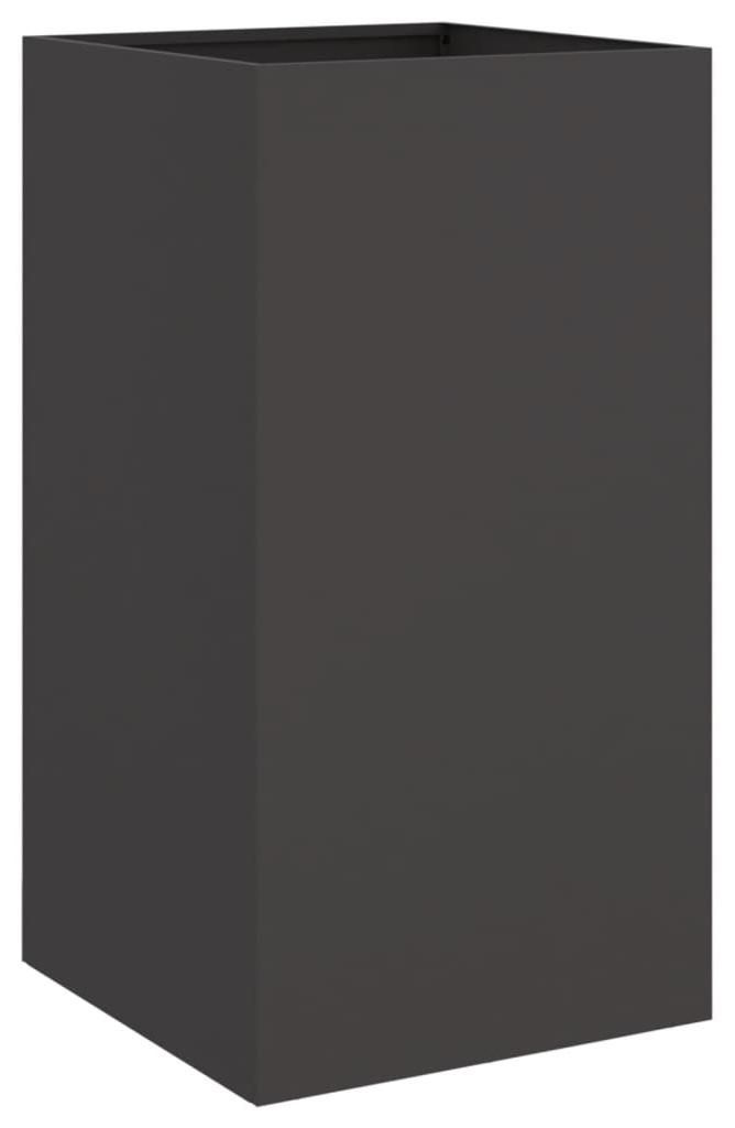 vidaXL Fioriera nera 42x38x75 cm in acciaio Immagine del prodotto 