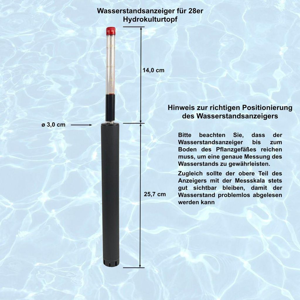 MePla - 2 Stück - Wasserstandsanzeiger für 28er Produktbild 