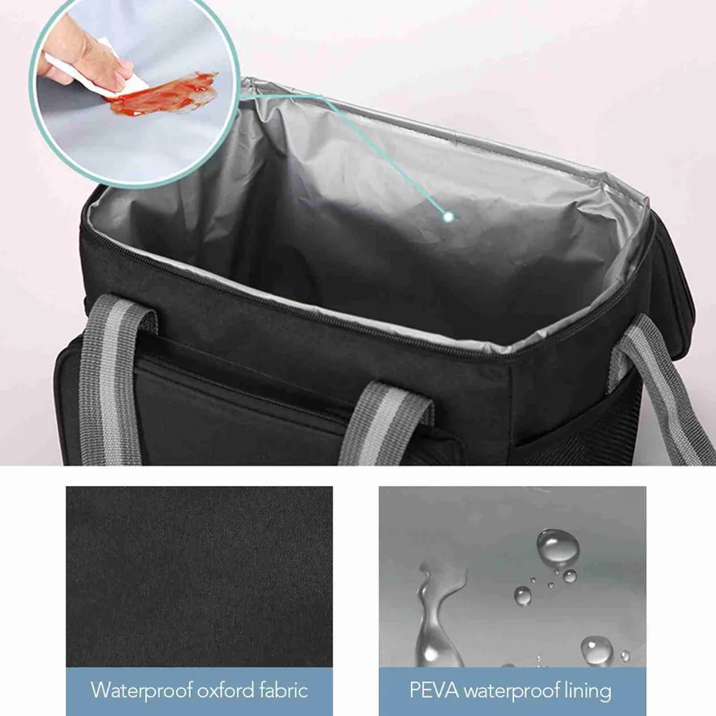 Borsa termica pieghevole da 15 litri Borsa termica riutilizzabile Borsa da picnic all'aperto Isolata per freddo caldo, Borse termiche per pranzo, picnic, campeggio, spiaggia, barbecue, consegna