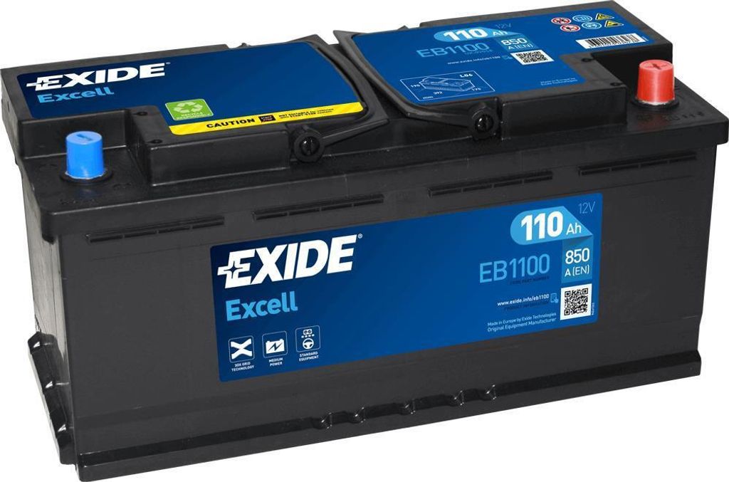 EXIDE Starterbatterie "Excell" CA-CA, Ma "EB1100"