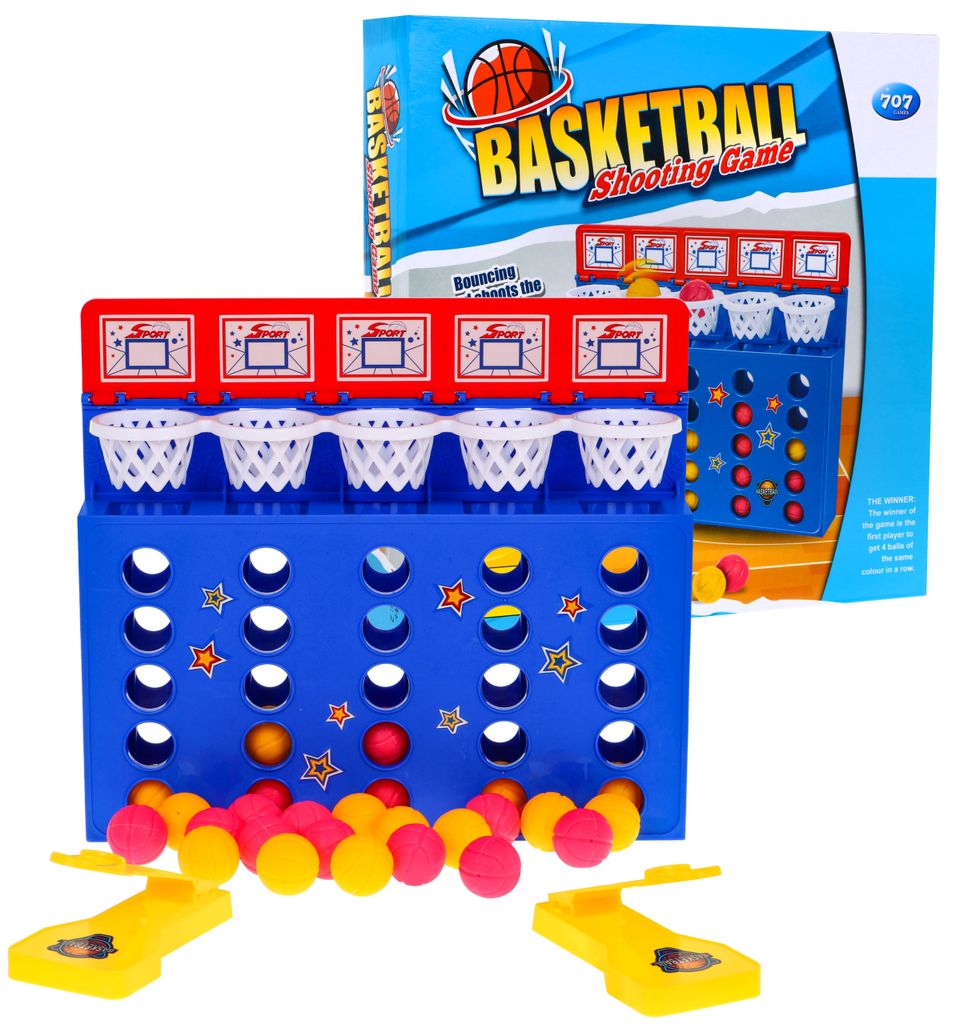 Logisches Arcade-Spiel „Basketball – 4 In Einer Reihe“