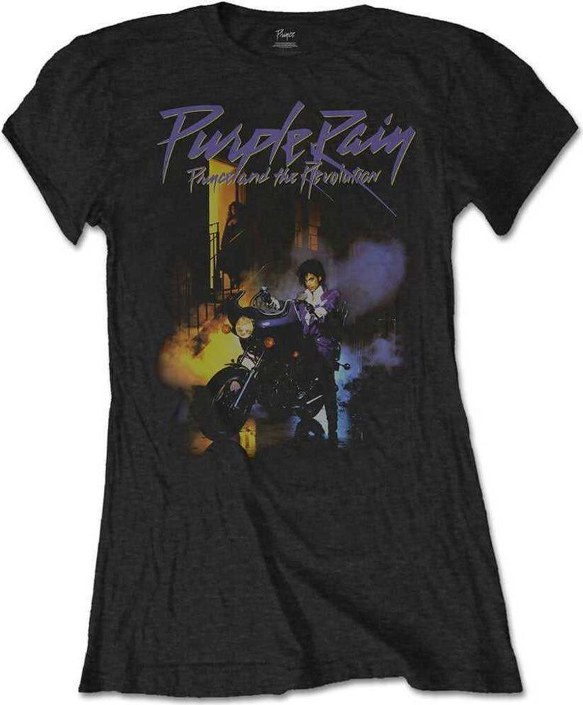 Prince Purple Rain Black S Damen T-Shirt Produktbild 