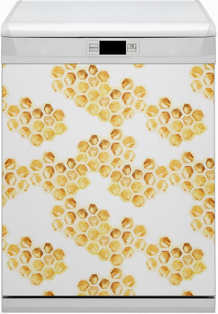 Magnet Folie für Geschirrspüler Magnete Geschirrspüle Magnet für Spülmaschine 60x70 cm Nachbildung - Honigscheiben