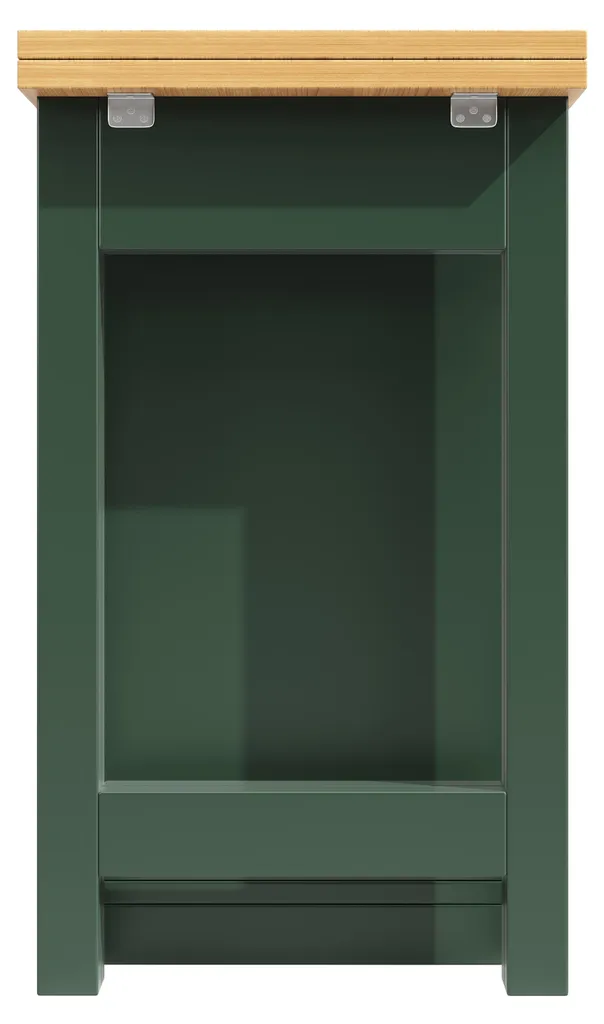 Table haute 360° modulable vert foncé, buffet extensible avec étagères - 17