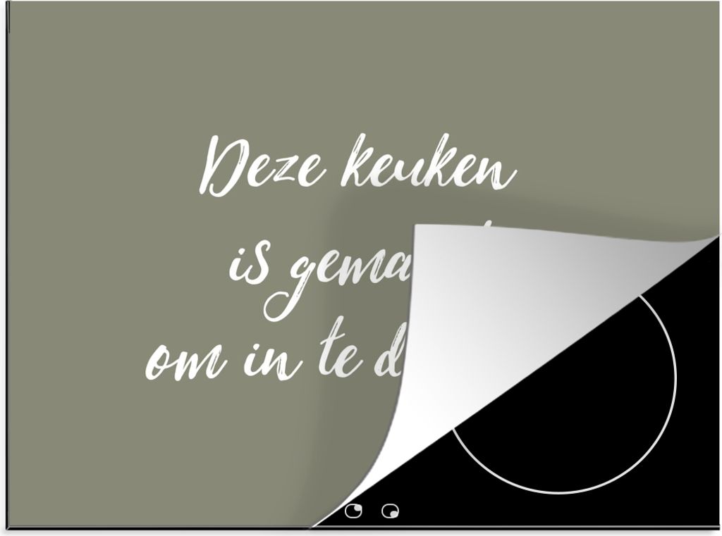 KitchenYeah Herdabdeckplatte Diese Küche ist zum Tanzen gemacht - Sprichwörter - Zitate , 59x52cm, Küche Deko, Glaskeramikfeld Herdabdeckung, ...