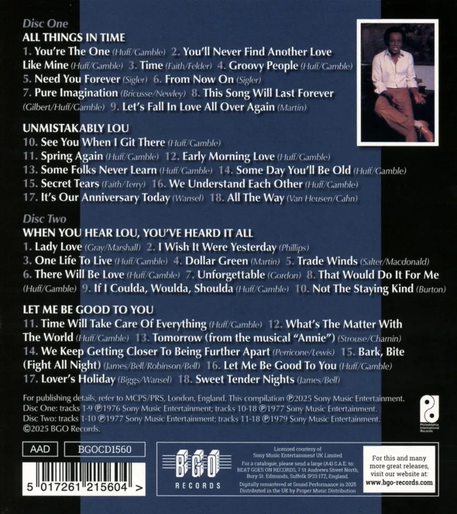 Lou Rawls Coffret CD Remastérisé All Things In Time et Plus 2CD - 2