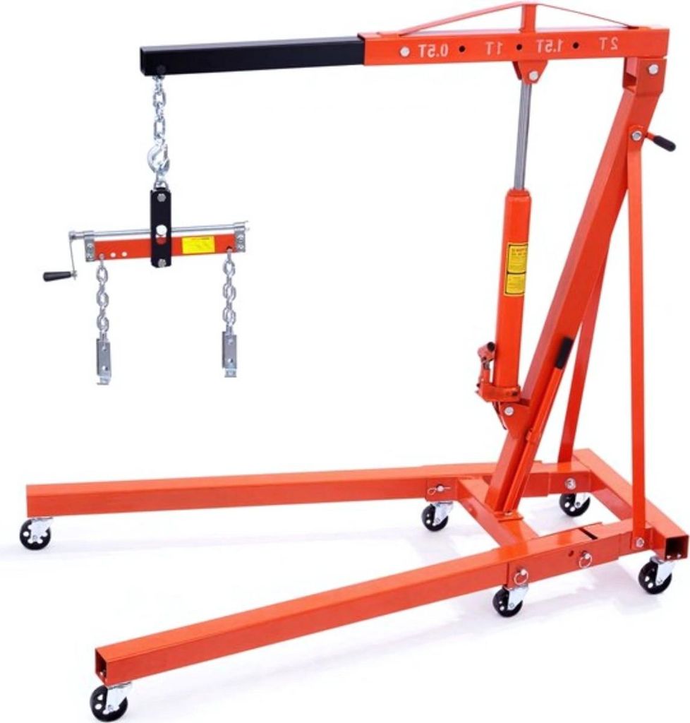Werkstattkran klappbar – Hydraulischer Motorkran – Motorblockkran – Garagekran – Motorkrik 680kg – Motorhalter – Werkstattheber
