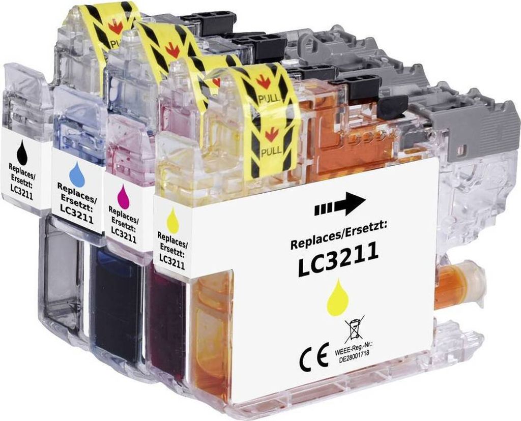 Renkforce Druckerpatrone ersetzt Brother LC-3211BK, Produktbild 