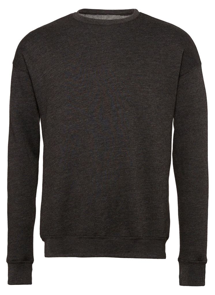 Bella + Canvas - Fleece-Oberteil Überschnittene Schulter für Herren/Damen Uni FK2143 (S) (Dunkelgrau)