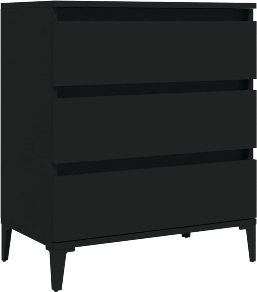 vidaXL Príborník čierny 60x35x70 cm Materiál dreva Obrázok produktu 