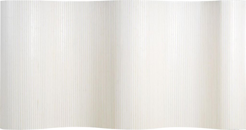 Paravent Séparateur de Pièce Cloison en Bambou Blanc Ècran Image du produit 