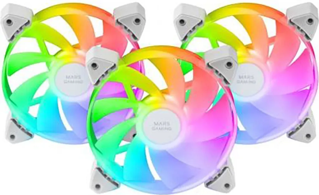 Mars Gaming MF-3AR Kit 3 Ventole 120mm ARGB Invertite - Raffreddamento PC