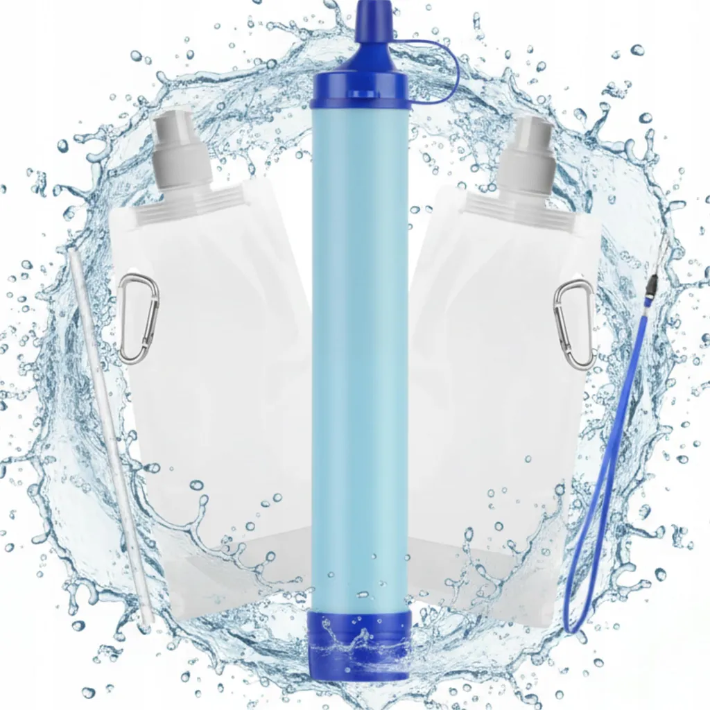 Paille de filtration d'eau de survie portable 1500L haute performance