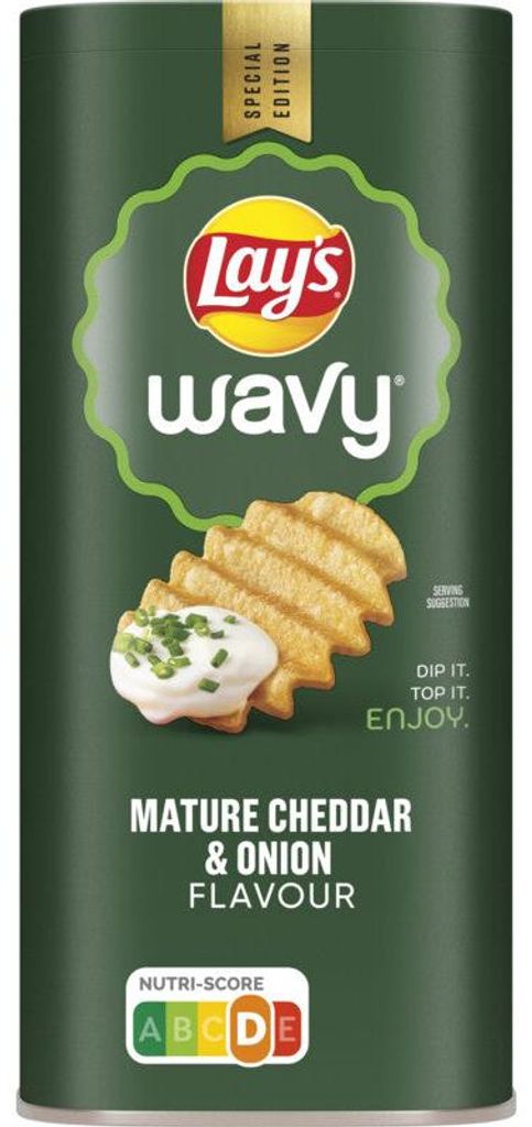 Lay's Wavy Chips zrající čedar a cibule, 115 g – křupavé Obrázek produktu 