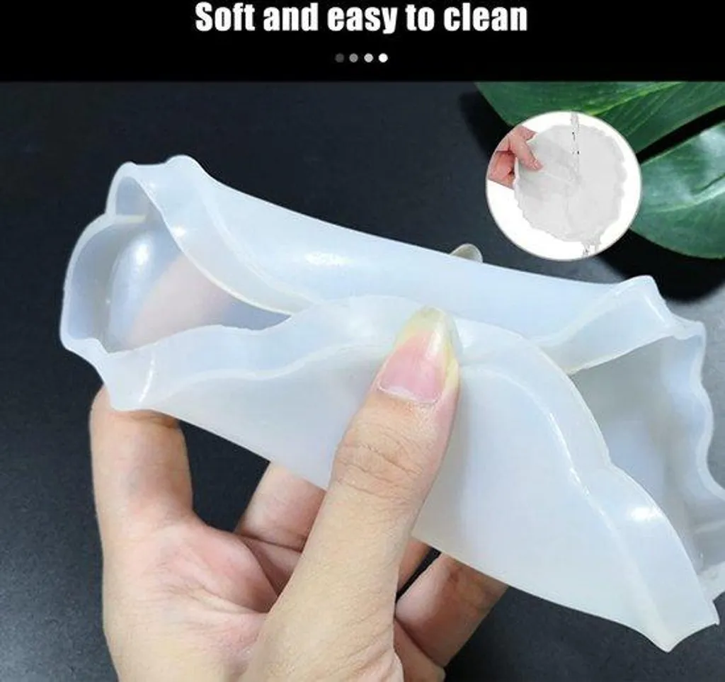 Kit de moules silicone pour résine synthétique avec dorure décorative 6pcs