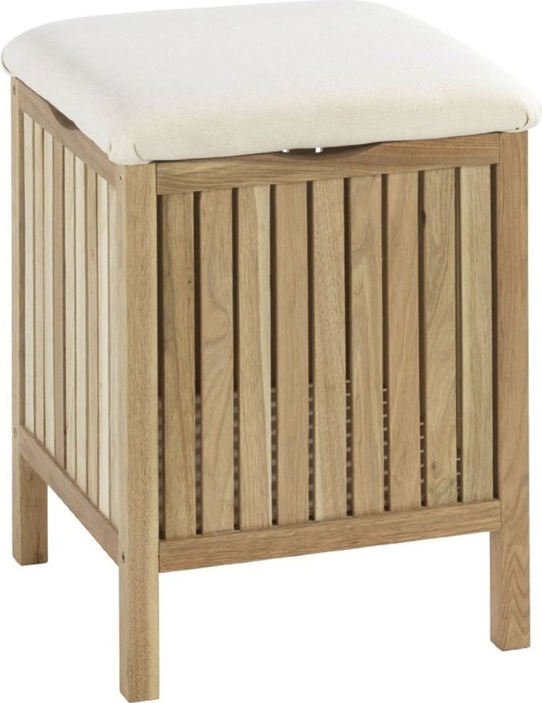 Koupelnový taburet na prádlo NORWAY, 2v1, 52 x 39 x 39 cm, Obrázek produktu