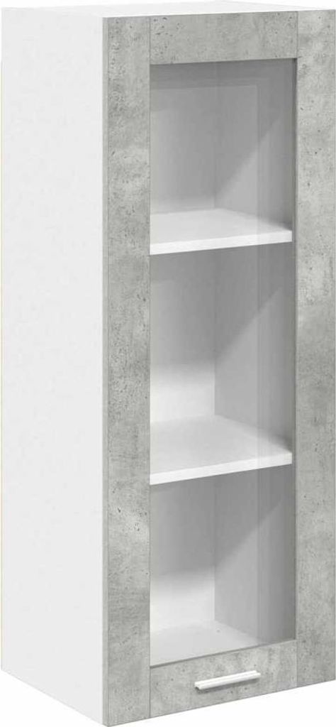 Hängeschrank mit Tür Beton Grau 40 x 31 x 100 cm Holzwerkstoff