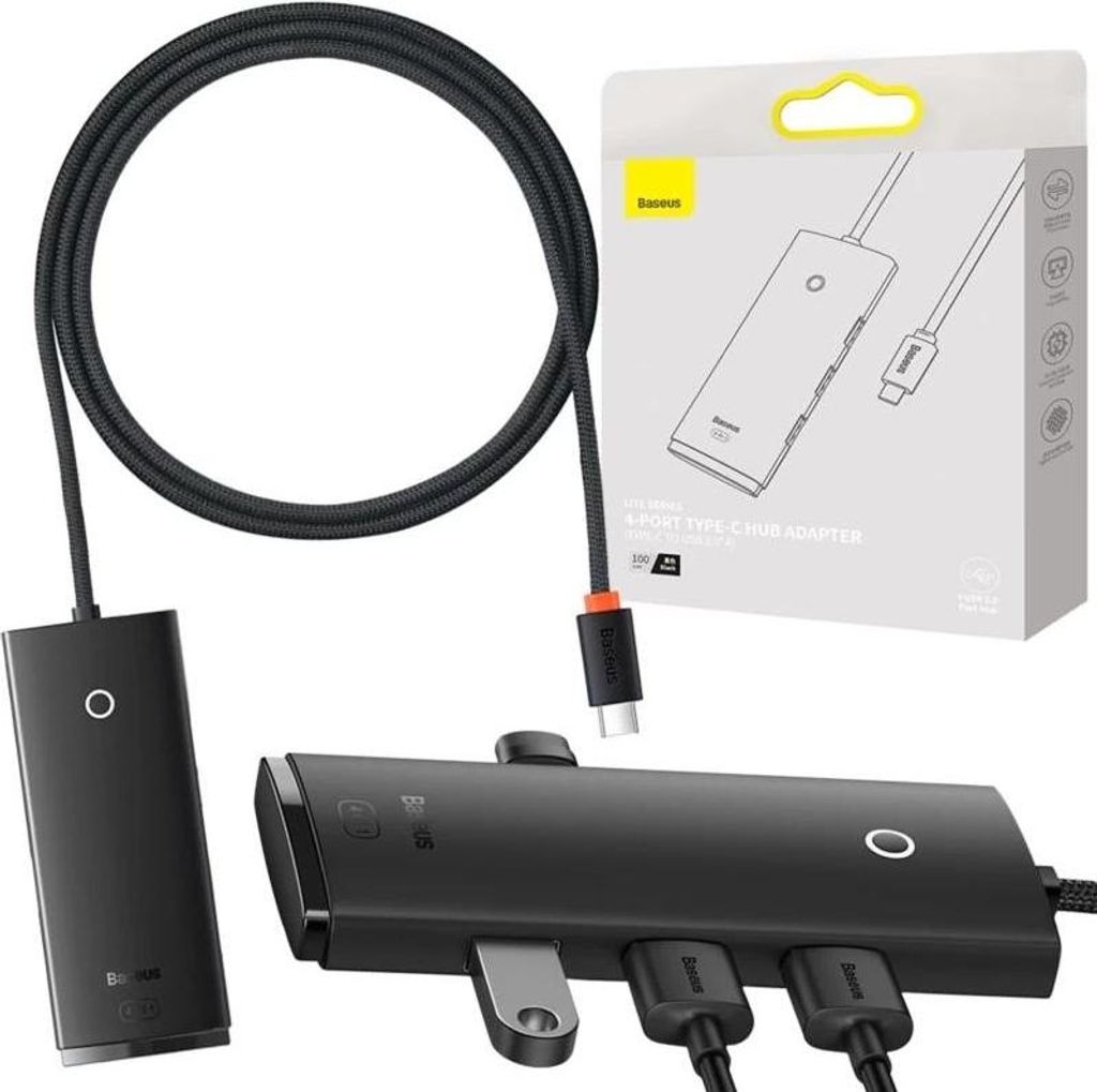 Lite Series Adapter HUB USB-C 4x USB 3.0 1m schwarz