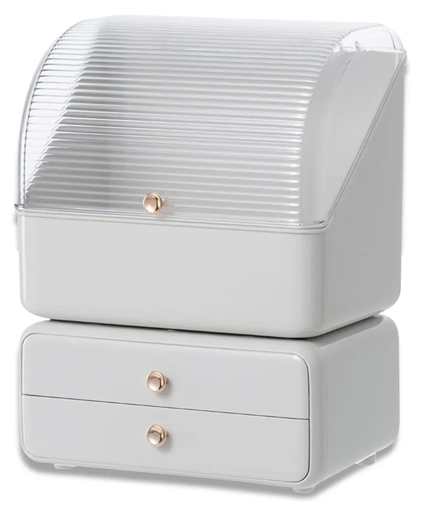 Organisateur Maquillage Blanc A+B avec Tiroirs en Plastique 26x18x35 cm