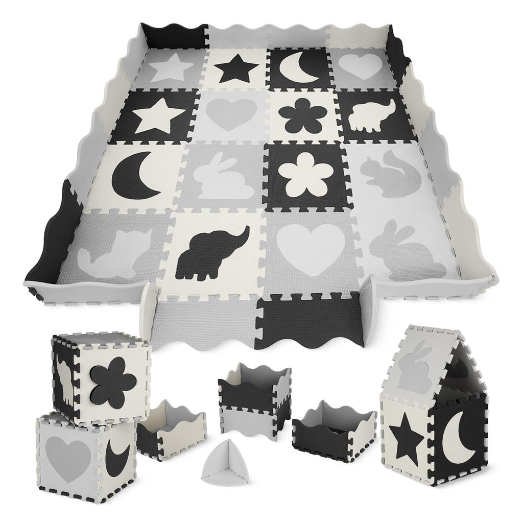 4FIZJO Kinder Puzzlematte 150 x 150 cm aus EVA, mit Rahmen, Produktbild 