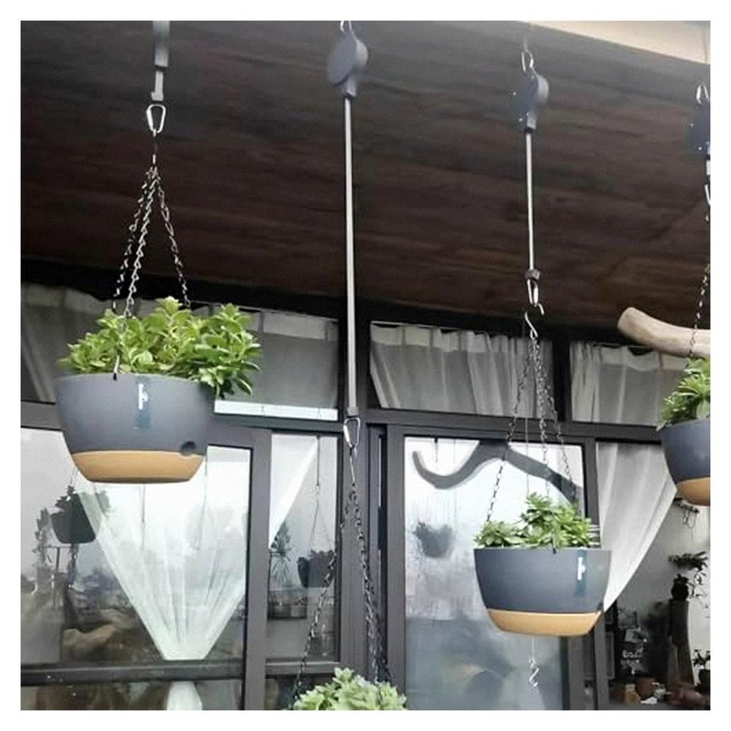 4 Stück Kette zum Aufhängen, 50 cm Hängeampel aus Metall, Blumenampel für Innen und Außen, Hängende Blumenampel Haken für Vogelfutterspender...
