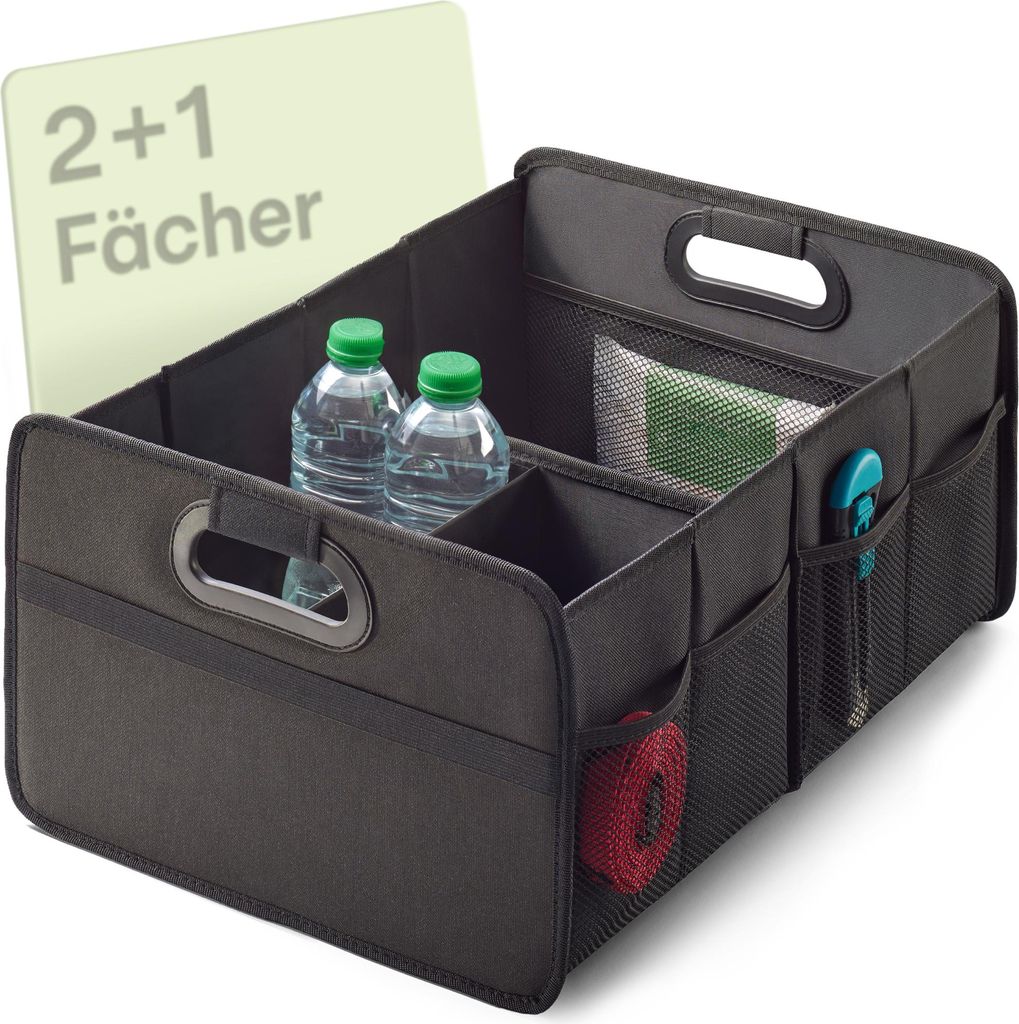 Praknu Kofferraum Organizer Faltbar – 3 Fächer mit 5 Produktbild 