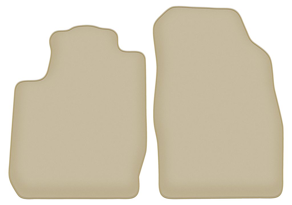 Velours-Fußmatten PREMIUM beige passend für Ford StreetKa (2003-2006, Cabrio) – mit Befestigungen – passgenau