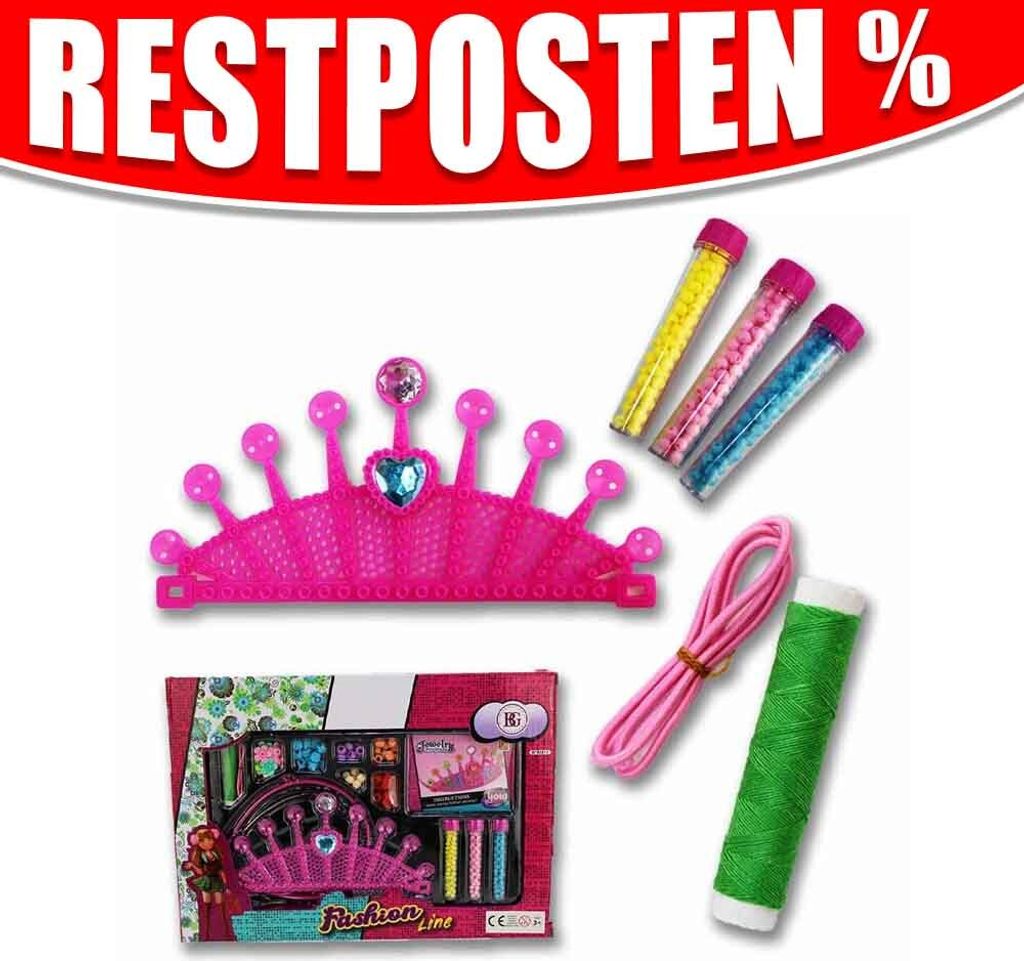 Prinzessin Diadem Kinder mit Perlen Bastelset