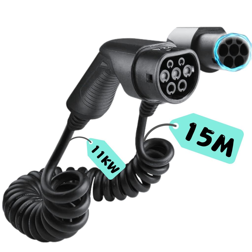 Loady Spiral Ladekabel Typ 2 bis Typ 2 - 11 kW - 15M - Produktbild 