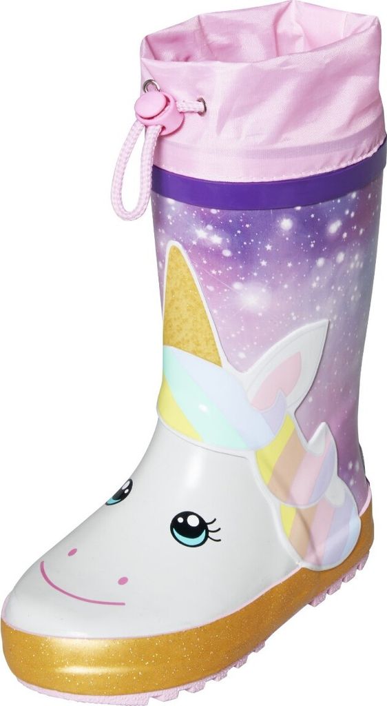 Playshoes Kinder Gummistiefel Einhorn flieder 188706 Gr.23-33 EUR 24