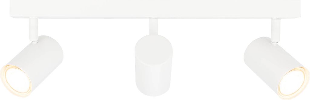 Ledvion LED-Deckenstrahler Weiß 3-Licht, Dimmbar, Neigbar, GU10-Fassung, Aufputzmontage, Weiße Lampe, Rechteck Lampe, Beleuchtung, IP20, Ohne GU10-Lampe