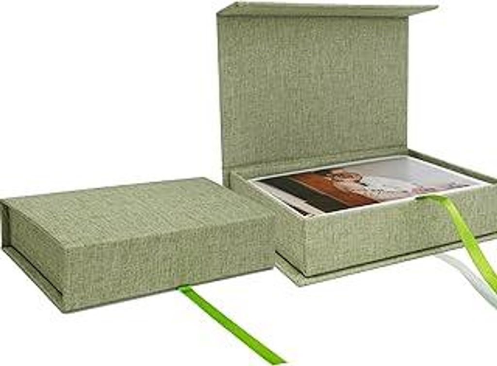 Vienrose Photo Storage Box 4x6, Fotoaufbewahrungsbox 10x15 cm, Foto Organizer aus Leinen, Aufbewahrungs- und Erinnerungsbox für Fotos, Bilder, Pos...