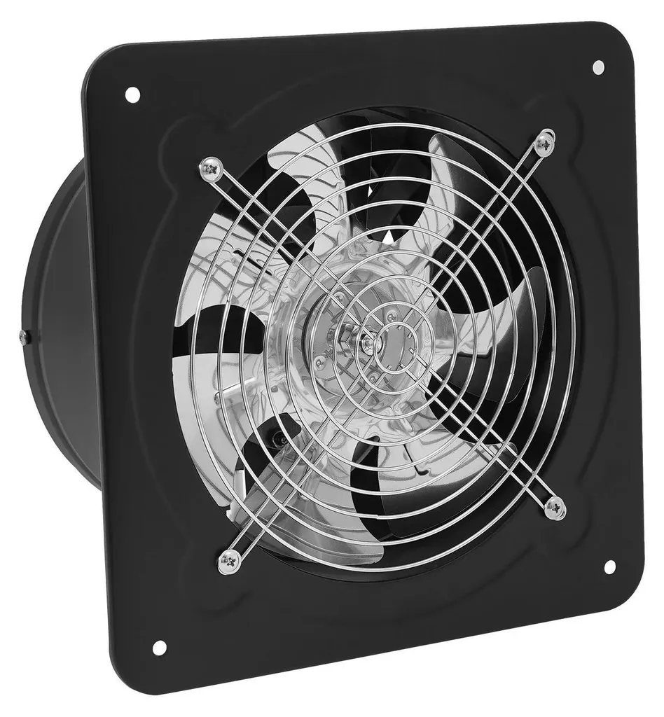 Extracteur d'air mural métallique 80W silencieux pour cuisine et garage