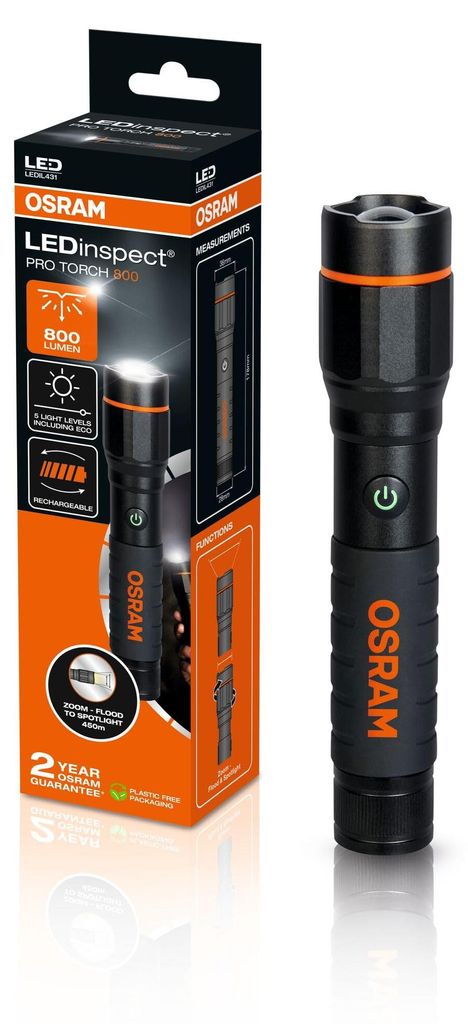 Linterna LED OSRAM, 800 lúmenes, 8,5W, 6000K, para uso Imagen del producto 