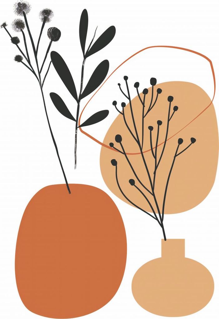 Poster 13x18cm Botanisch Pastell