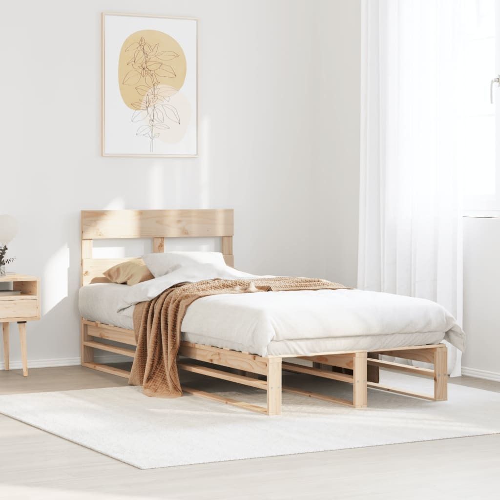 Maison Exclusive - Massivholzbett ohne Matratze 100x200 cm Kiefernholz