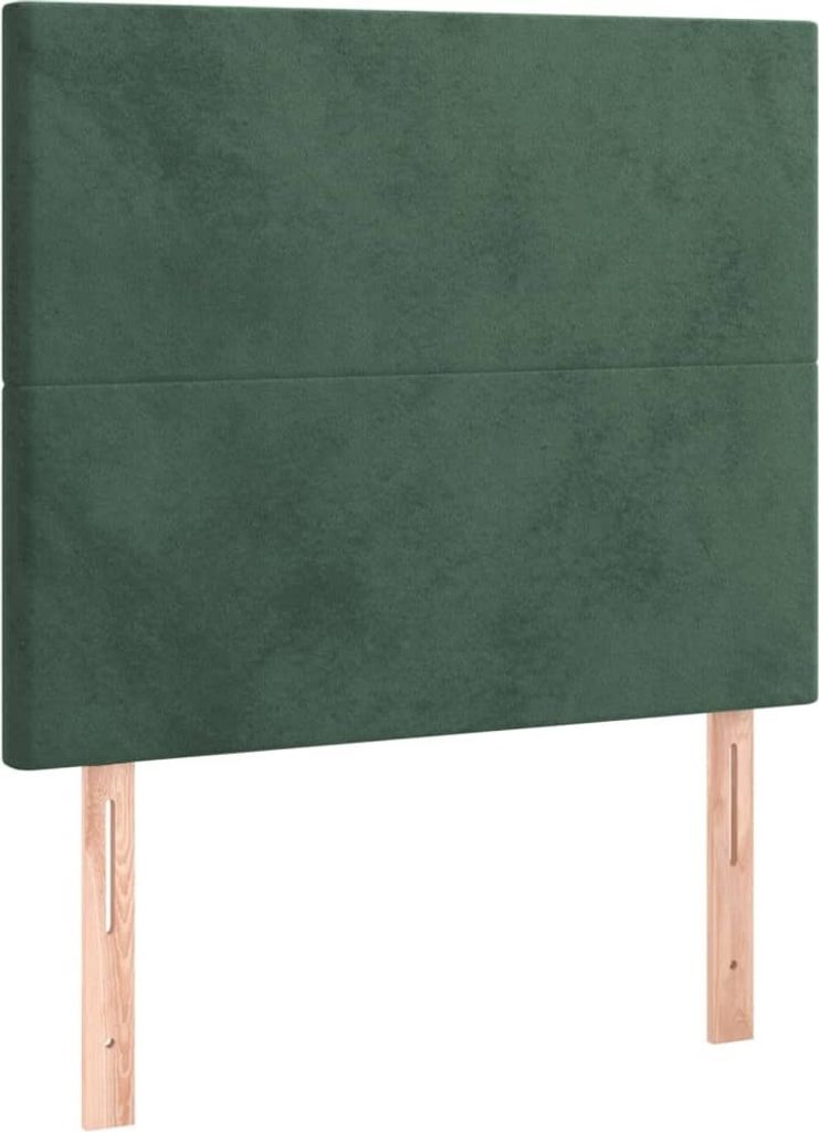 Kopfteil Dunkelgrün 90x5x118/128 cm Samt