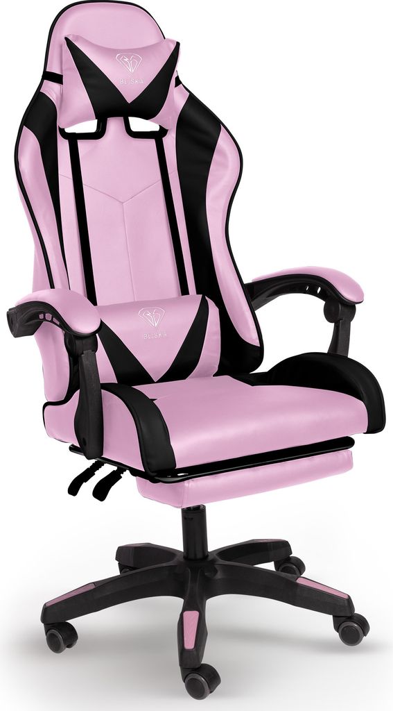 Chefsessel Stuhl Home Office Chair Racing Bürostuhl Sportsitz Büro Stuhl,Farbe:Rosa/Schwarz