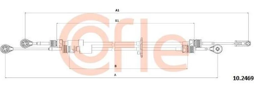 Câble de sélection de vitesse manuelle pour Ford Transit OE 1753358