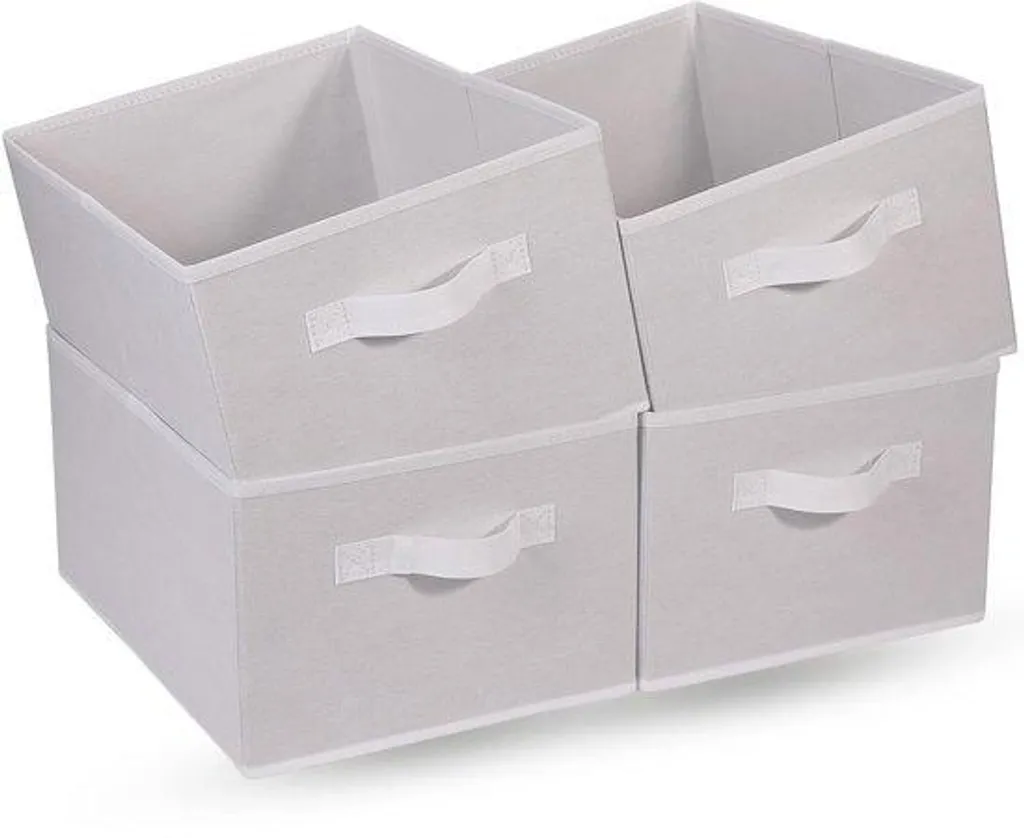 Organiseurs pliables en tissu résistant avec poignée - Lot de 4 bacs Pro